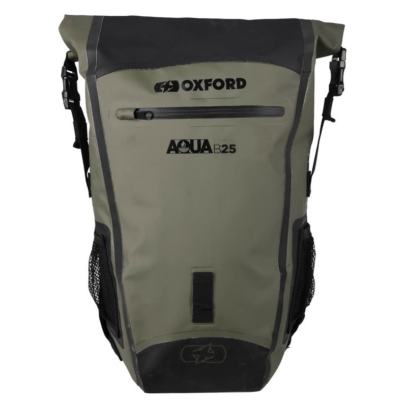 Rucsac rezistent la apă Oxford Aqua B25 Negru-Kaki Green 25 L