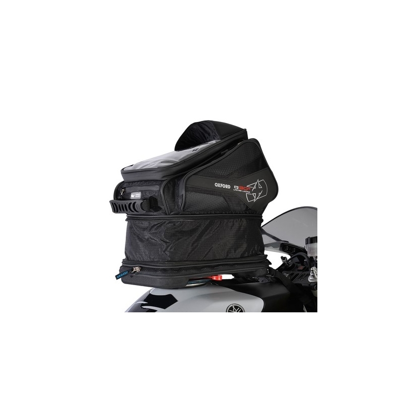 Tankbag pentru motocicleta Oxford Q15R QR negru negru 15 l