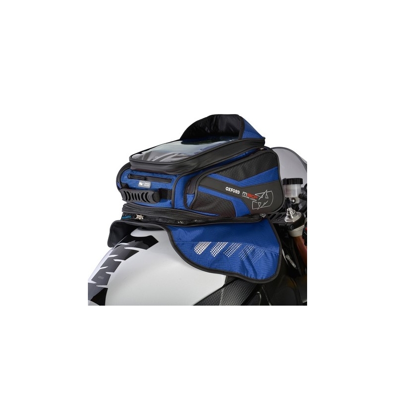 Geantă de rezervor pentru motociclete Oxford M30R negru-albastru