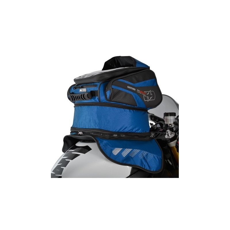 Geantă de rezervor pentru motociclete Oxford M30R negru-albastru
