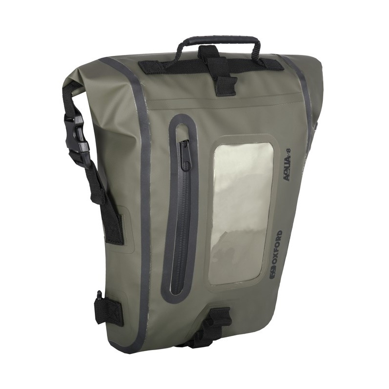 Tankbag pentru motociclete Oxford Aqua M8 negru-verde kaki