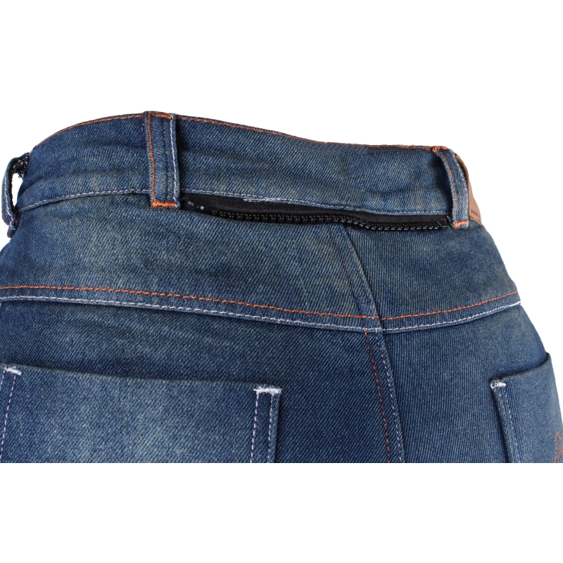 Blugi moto pentru femei Roleff Jeans albastru - II. calitate