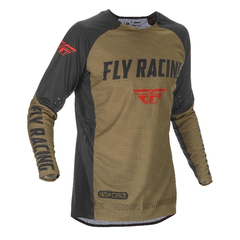 Tricou de motocross FLY Racing Evolution 2021 verde-negru-roșu lichidare