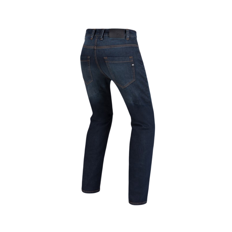 PMJ Voyager Blue Cropped Motorcycle Jeans cu croială albastră