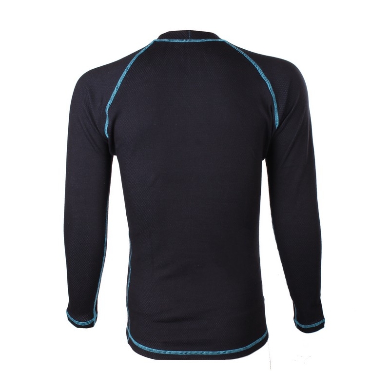 Tricou termic RSA Heat negru - albastru cu mânecă lungă