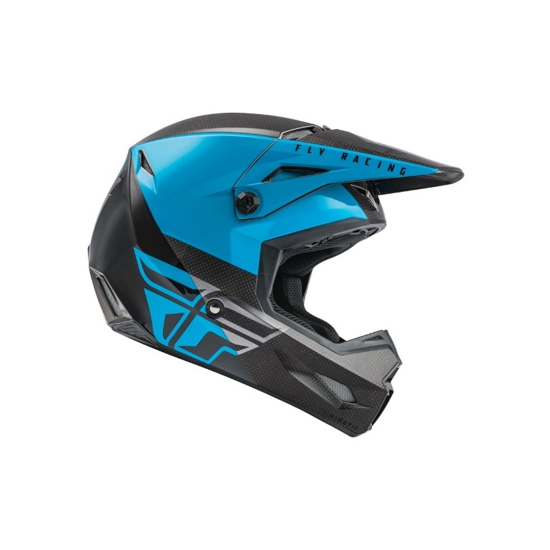 Cască de motocros FLY Racing Kinetic Straight albastru-gri-negru