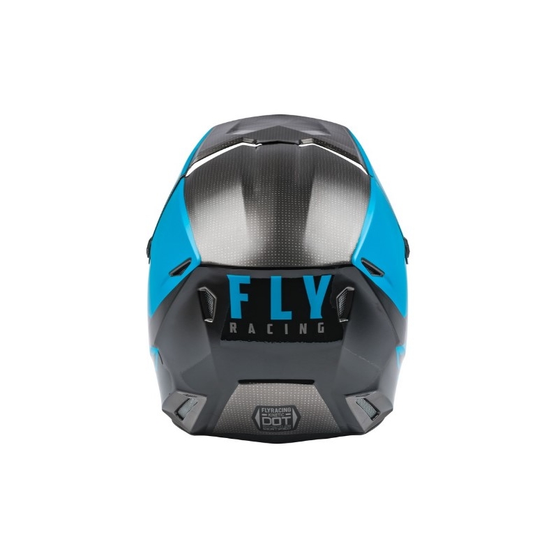 Cască de motocros FLY Racing Kinetic Straight albastru-gri-negru