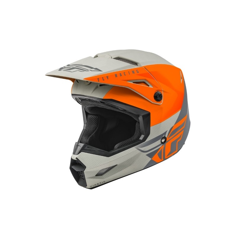 Cască de motocross FLY Racing Kinetic Straight portocaliu-gri lichidare