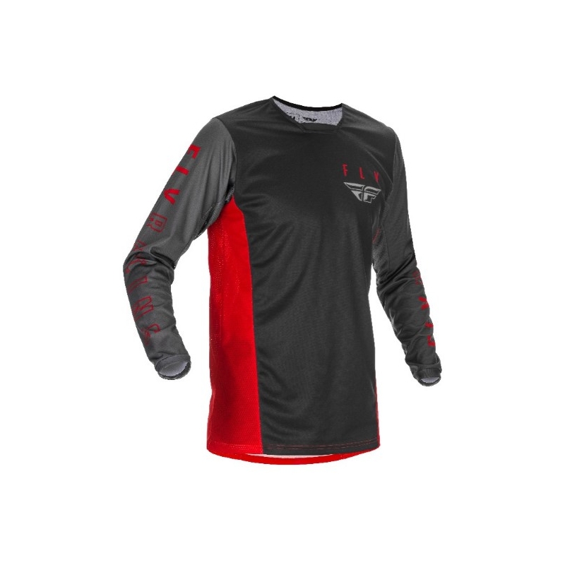 Tricou motocross FLY Racing Kinetic K121 2021 roșu-gri-negru lichidare