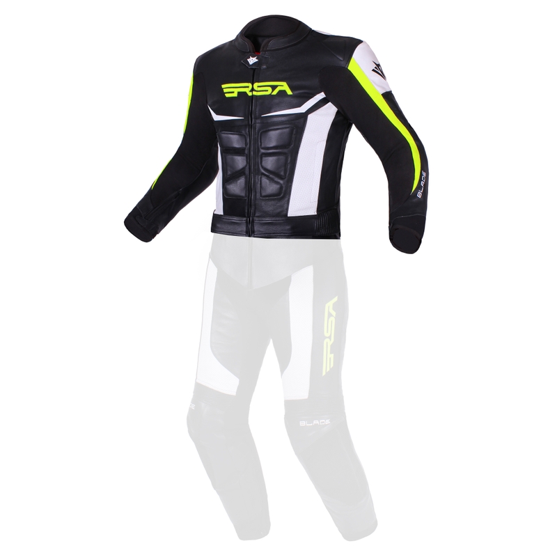 Jachetă pentru bărbați RSA Blade negru-alb-alb-albastru-galben-fluo výprodej lichidare