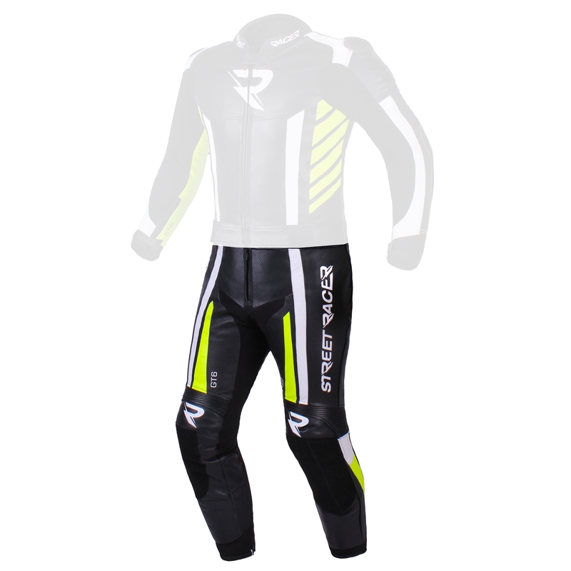 Pantaloni pentru bărbați Street Racer GT6 negru-alb-galben fluorescent lichidare