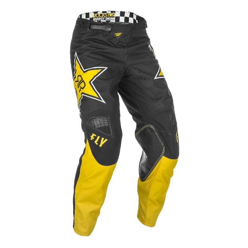 Pantaloni motocross FLY Racing Kinetic Rockstar 2021 galben-negru