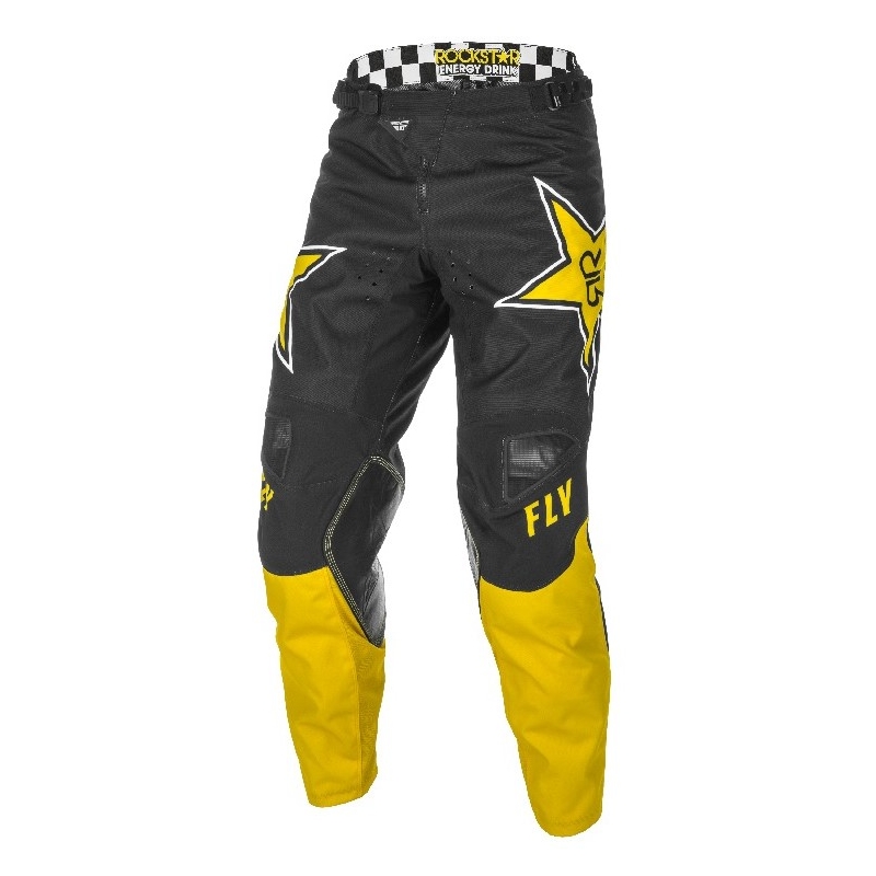 Pantaloni motocross FLY Racing Kinetic Rockstar 2021 galben-negru