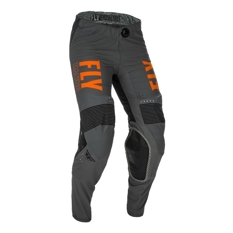Pantaloni de motocros FLY Racing Lite 2021 gri-portocaliu-negru