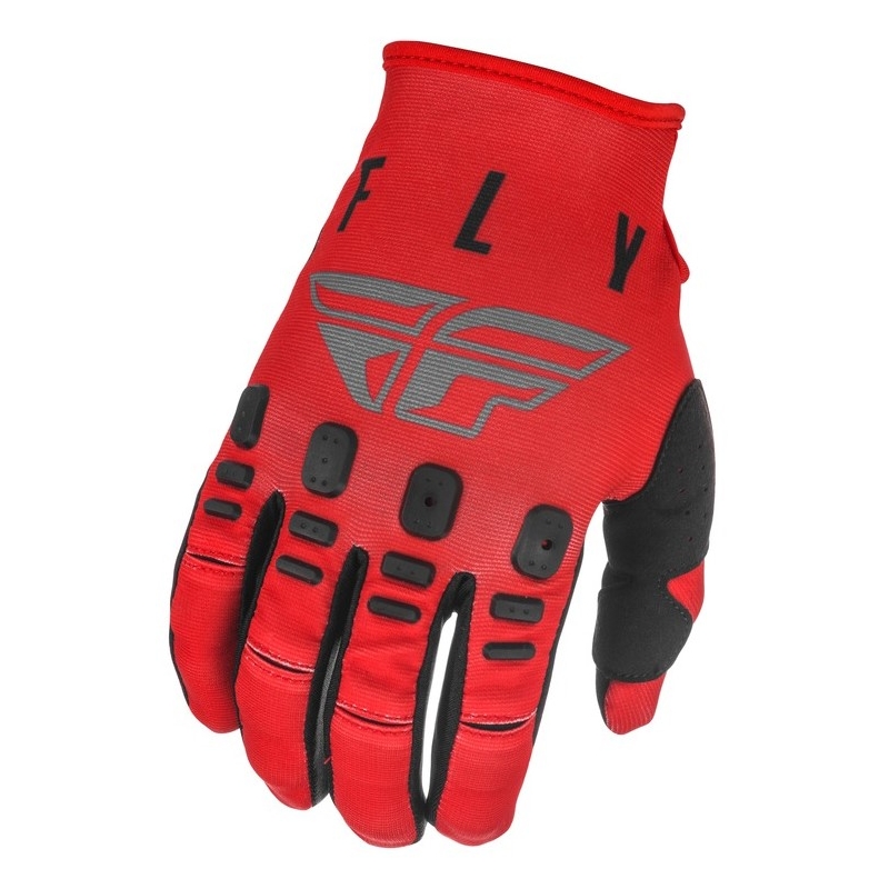 Mănuși de motocros FLY Racing Kinetic K121 roșu-gri-negru