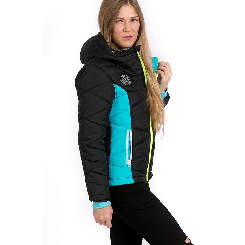 Jacheta 101 Riders Defrost pentru femei, negru-albastru-galben-fluo
