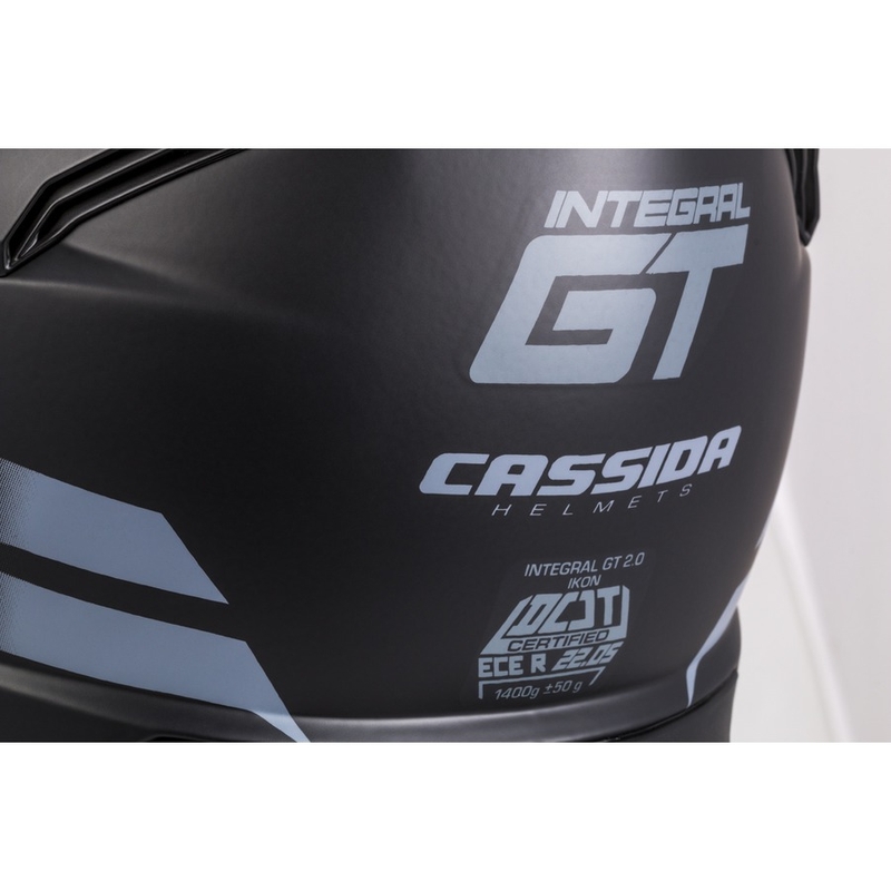Cască integrală Cassida Integral GT 2.0 Ikon negru-gri lichidare