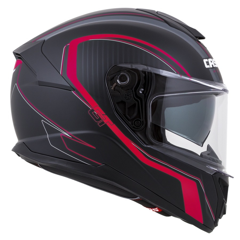 Cască integrală Cassida Integral GT 2.0 Reptyl negru-gri-fluo roșu