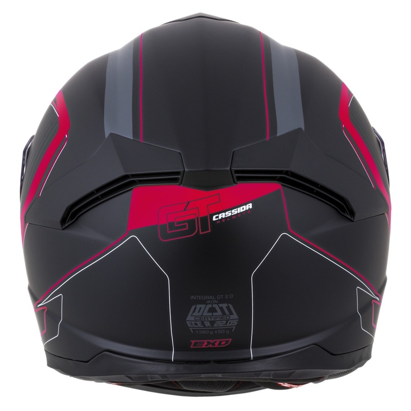 Cască integrală Cassida Integral GT 2.0 Reptyl negru-gri-fluo roșu