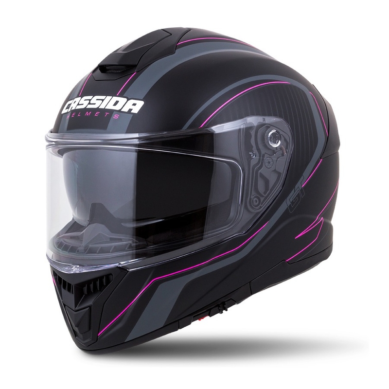 Cască integrală Cassida Integral GT 2.0 Reptyl negru-cenușiu-roz