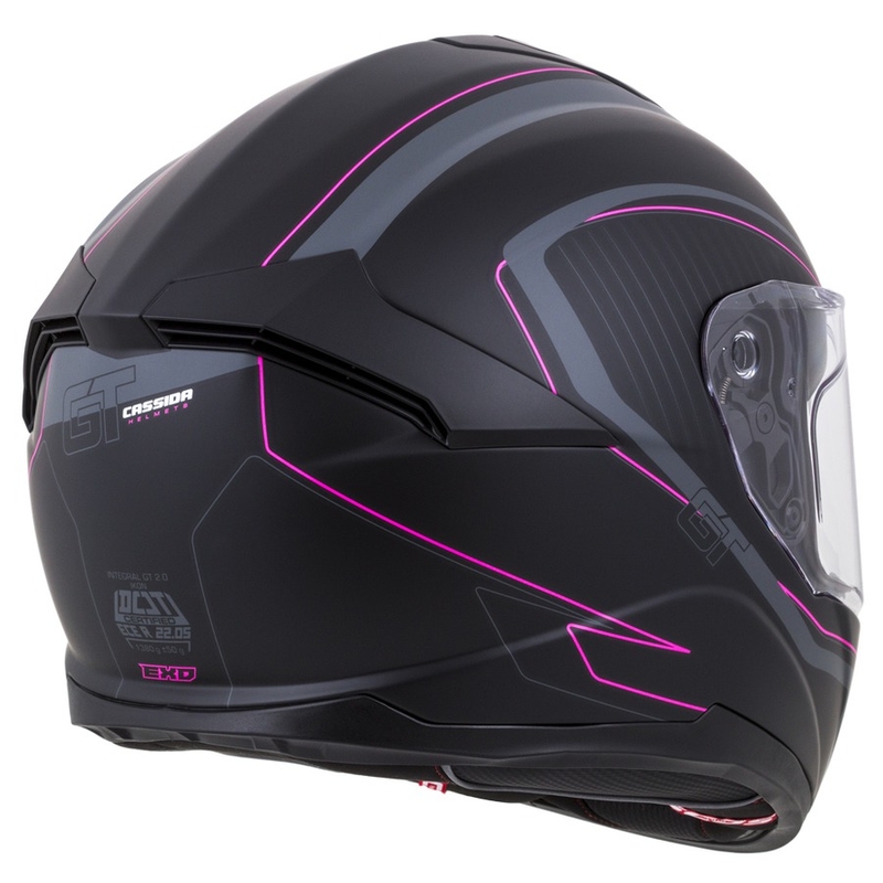 Cască integrală Cassida Integral GT 2.0 Reptyl negru-cenușiu-roz