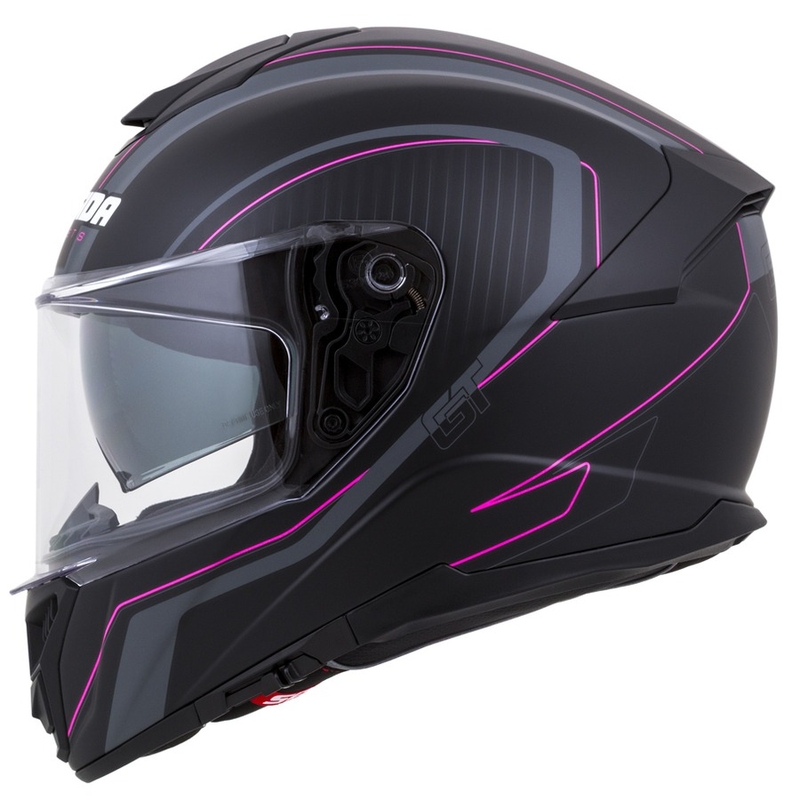 Cască integrală Cassida Integral GT 2.0 Reptyl negru-cenușiu-roz