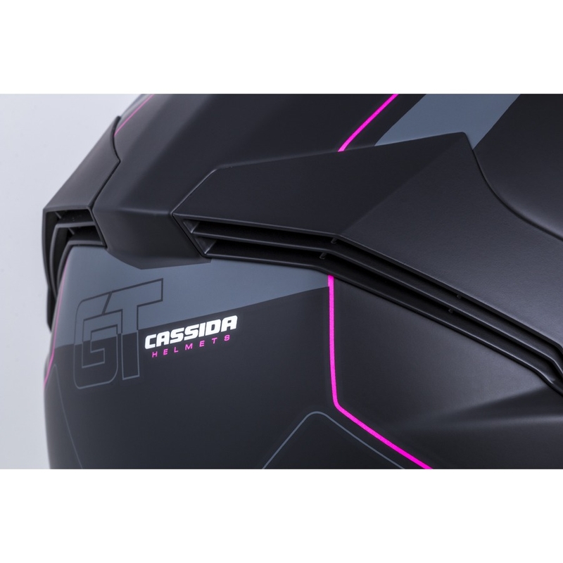 Cască integrală Cassida Integral GT 2.0 Reptyl negru-cenușiu-roz