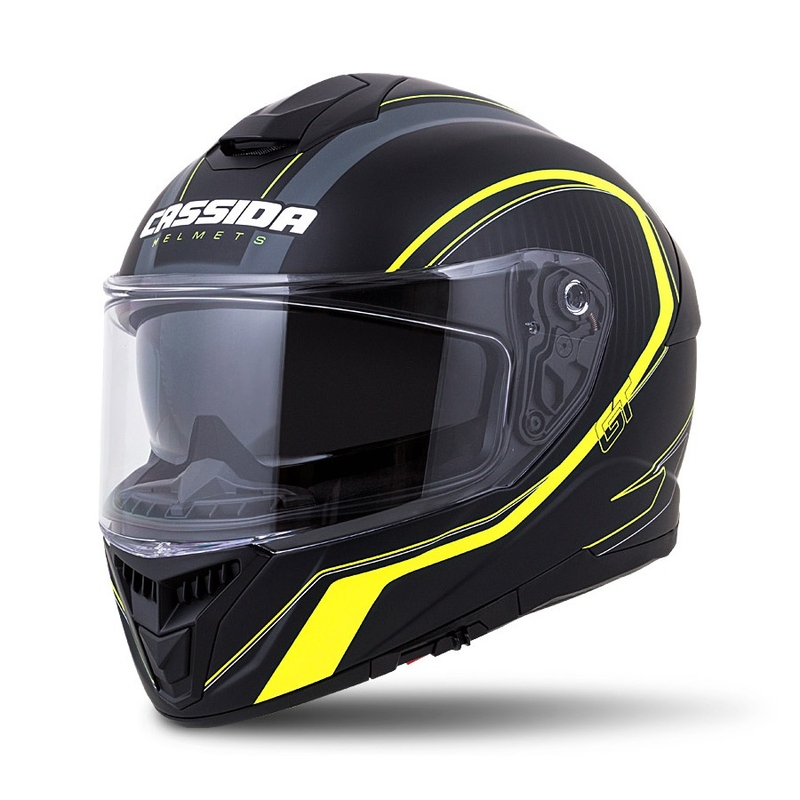 Cască integrală Cassida Integral Integral GT 2.0 Reptyl negru-gri-fluo galben