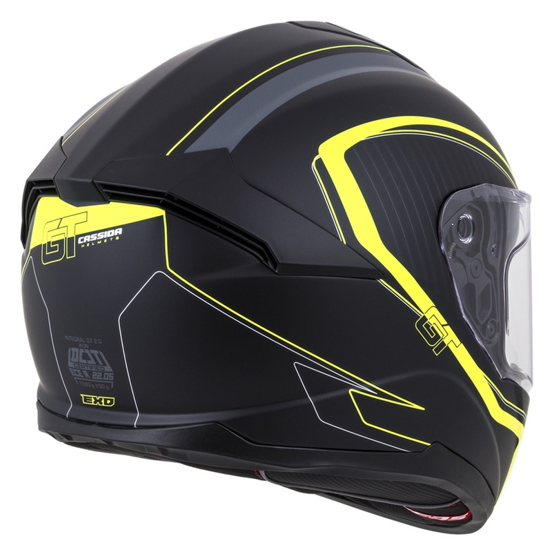 Cască integrală Cassida Integral Integral GT 2.0 Reptyl negru-gri-fluo galben
