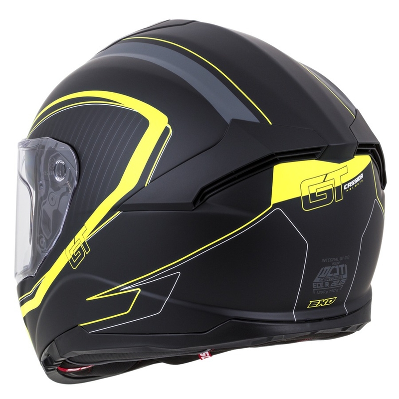 Cască integrală Cassida Integral Integral GT 2.0 Reptyl negru-gri-fluo galben