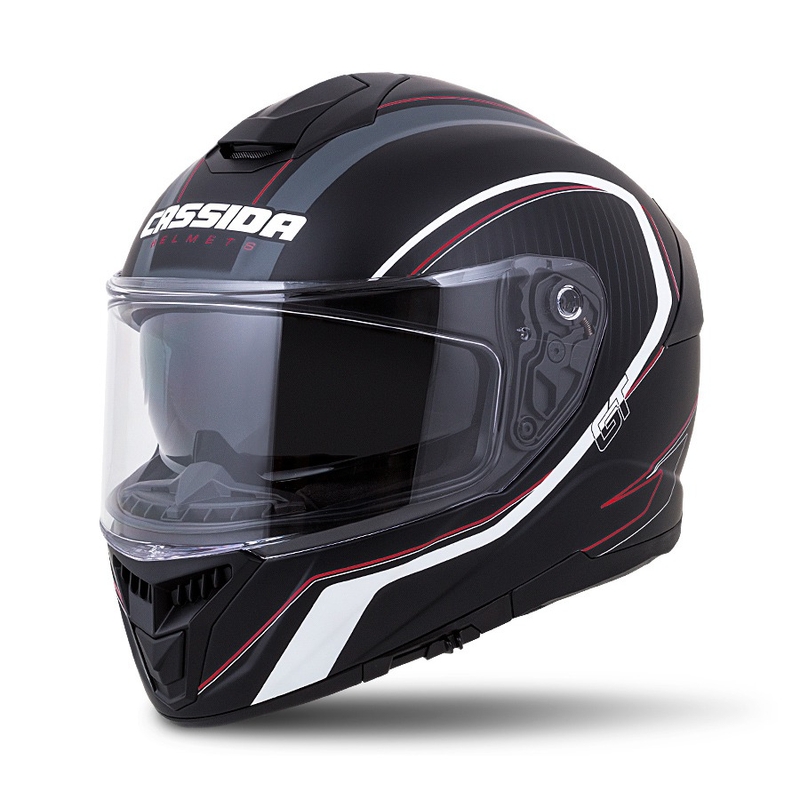 Cască integrală Cassida Integral Integral GT 2.0 Reptyl negru-gri-alb-roșu