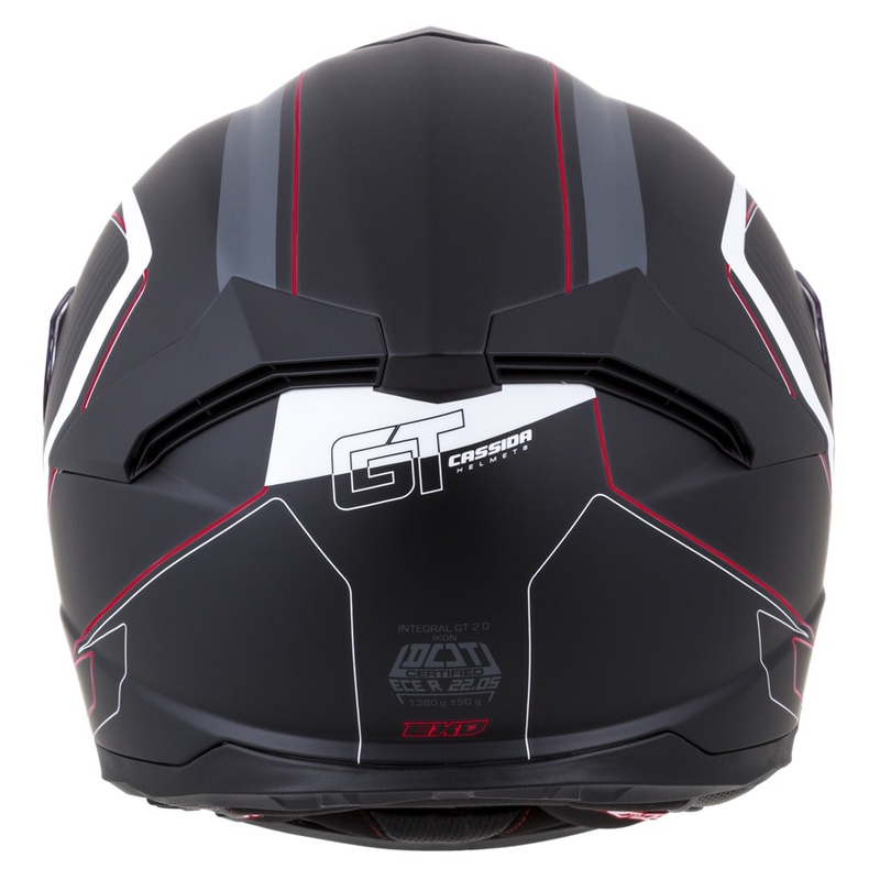 Cască integrală Cassida Integral Integral GT 2.0 Reptyl negru-gri-alb-roșu