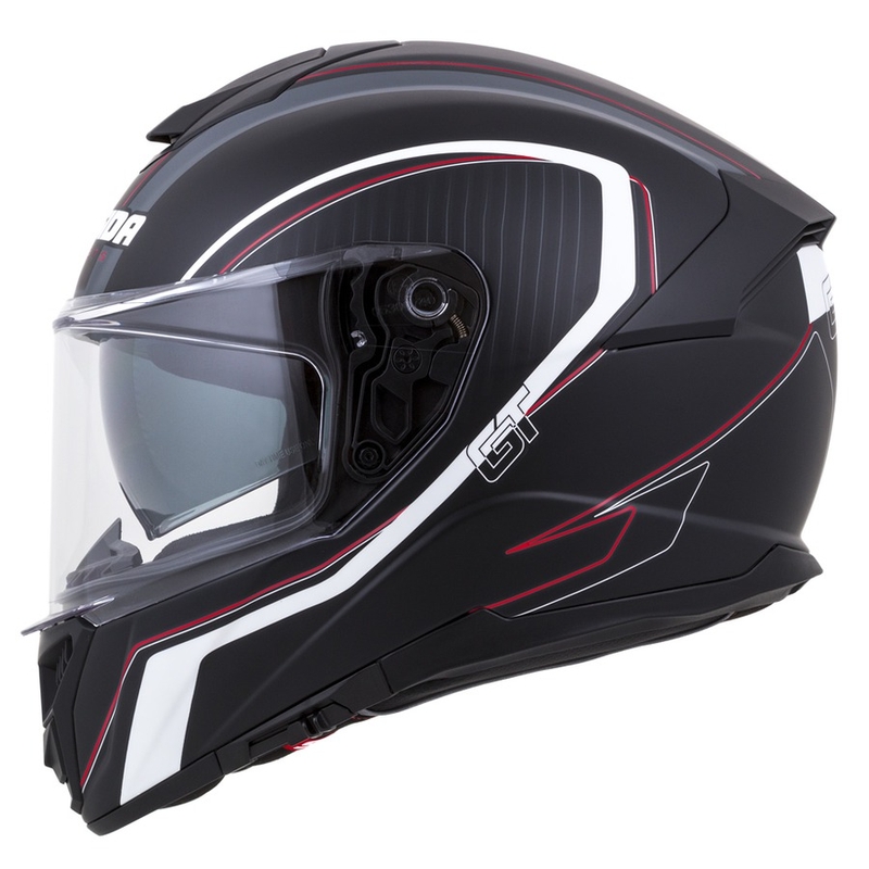 Cască integrală Cassida Integral Integral GT 2.0 Reptyl negru-gri-alb-roșu