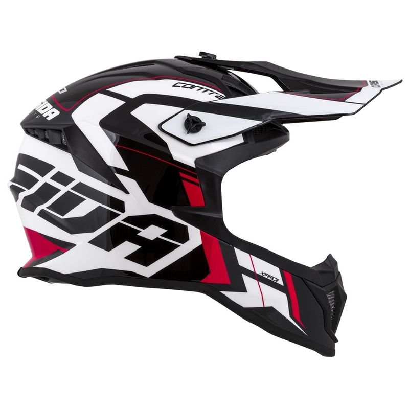 Cască de motocross Cassida Cross Pro II Contra alb-roșu-negru