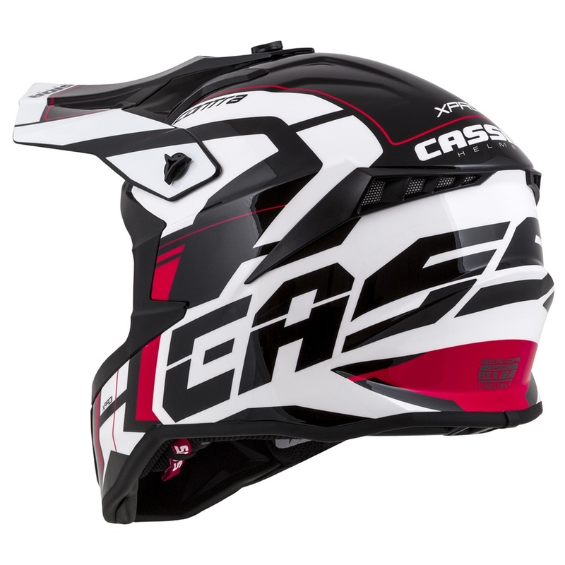 Cască de motocross Cassida Cross Pro II Contra alb-roșu-negru
