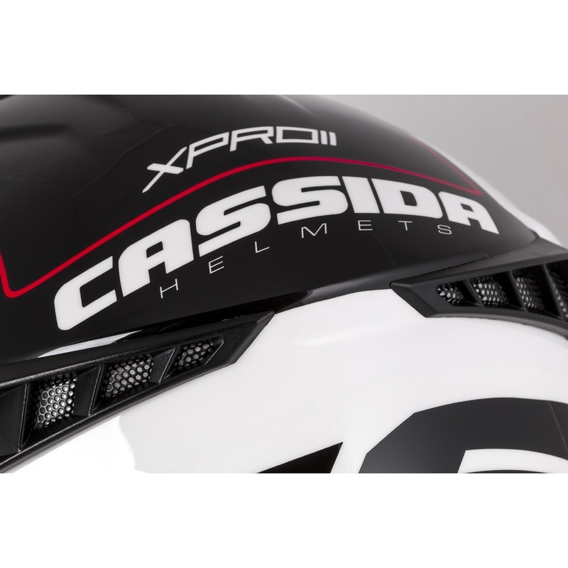 Cască de motocross Cassida Cross Pro II Contra alb-roșu-negru