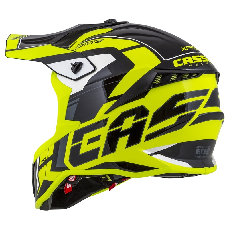 Cască de motocross Cassida Cross Pro II Contra fluo galben-gri-negru