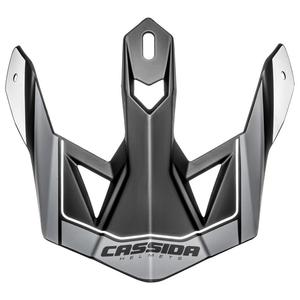Cască Cassida Cross Pro II cu vizieră neagră-gri-albă