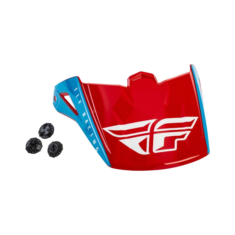 Vizieră de cască pentru FLY Racing Kinetic Straight roșu-alb-albastru