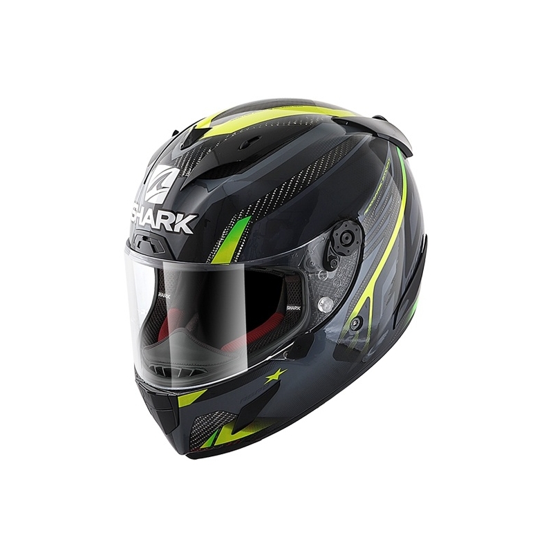 Cască integrală SHARK RACE R-PRO CARBON Aspy gri-galben-fluo
