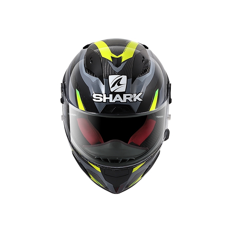 Cască integrală SHARK RACE R-PRO CARBON Aspy gri-galben-fluo