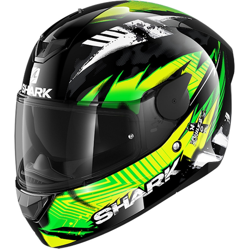 Cască integrală SHARK D-SKWAL 2 Penxa negru-alb-verde-fluo lichidare