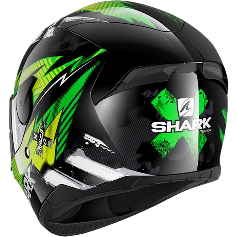 Cască integrală SHARK D-SKWAL 2 Penxa negru-alb-verde-fluo lichidare