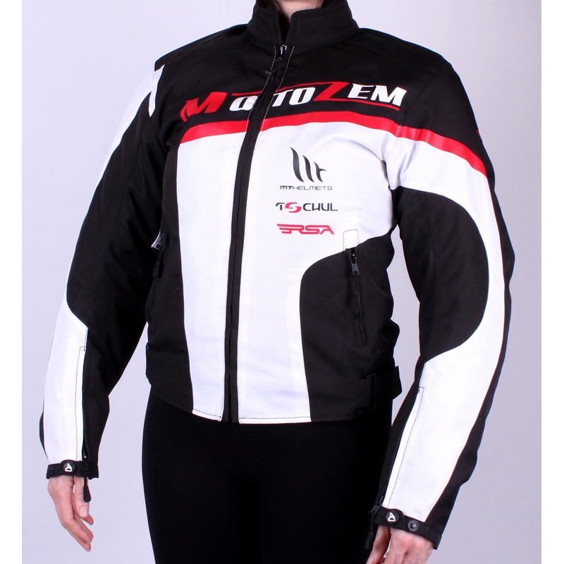 Jacheta MotoZem Edition negru și alb pentru femei MotoZem Edition lichidare