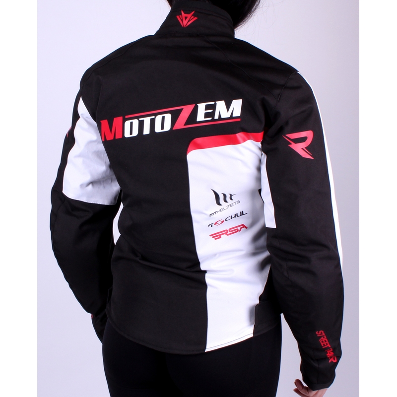 Jacheta MotoZem Edition negru și alb pentru femei MotoZem Edition lichidare