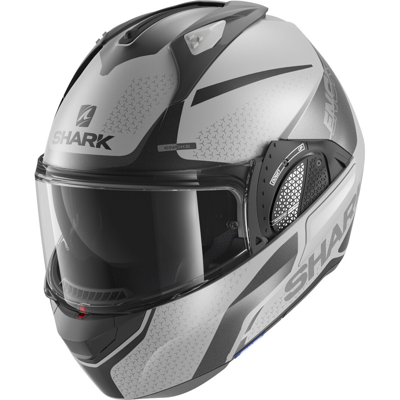 Cască pliabilă SHARK EVO-GT Encke gri-negru lichidare
