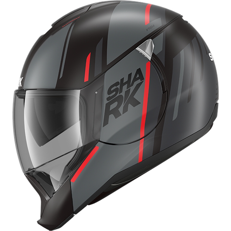SHARK EVOJET Tilt Helmet negru-gri-roșu