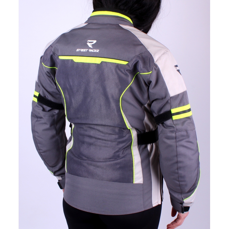 Jacheta de motociclete pentru femei Street Racer Graylow Gray Vânzări lichidare