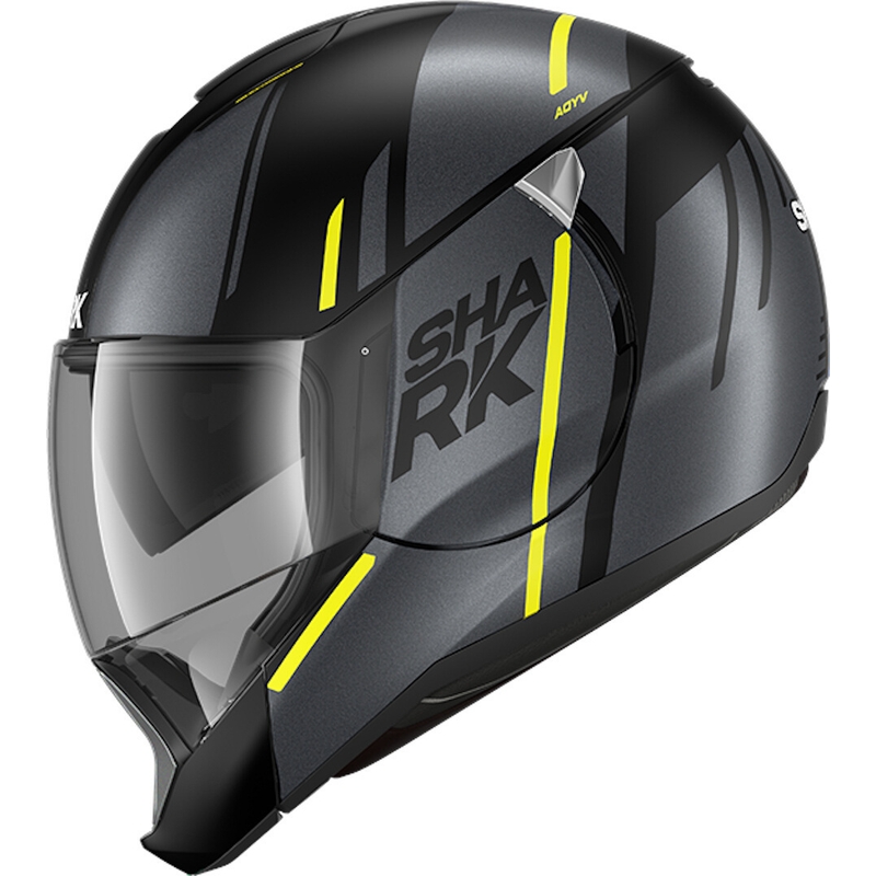 Cască de protecție SHARK EVOJET Vyda negru-gri-galben