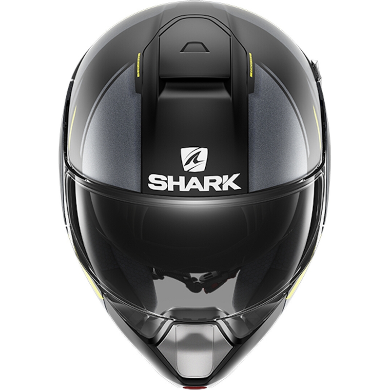 Cască de protecție SHARK EVOJET Vyda negru-gri-galben